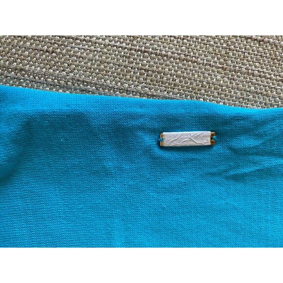 TORY BURCH Cardigan Blue Long Sleeve Open Front Draped Sweater L - Picture 12 of 12